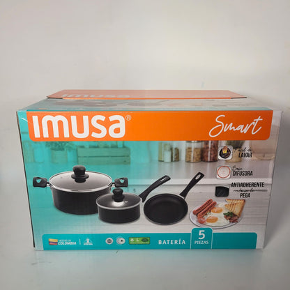 JUEGO DE OLLAS IMUSA 5 PIEZAS SMART