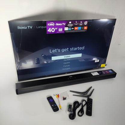 COMBO TELEVISOR KALLEY 40" ROKU + BARRA SONIDO KALLEY