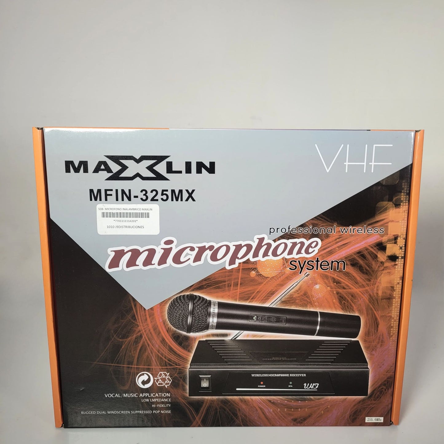 MICROFONO MAXLIN INALAMBRICO CON RECEPTOR