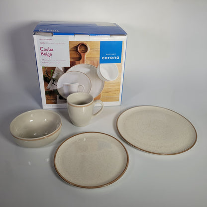 Vajilla Corona Caoba Beige