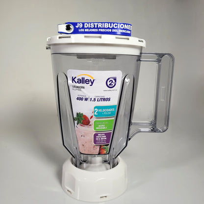 LICUADORA KALLEY 400W 1.5 LITROS VASO ACRILICO