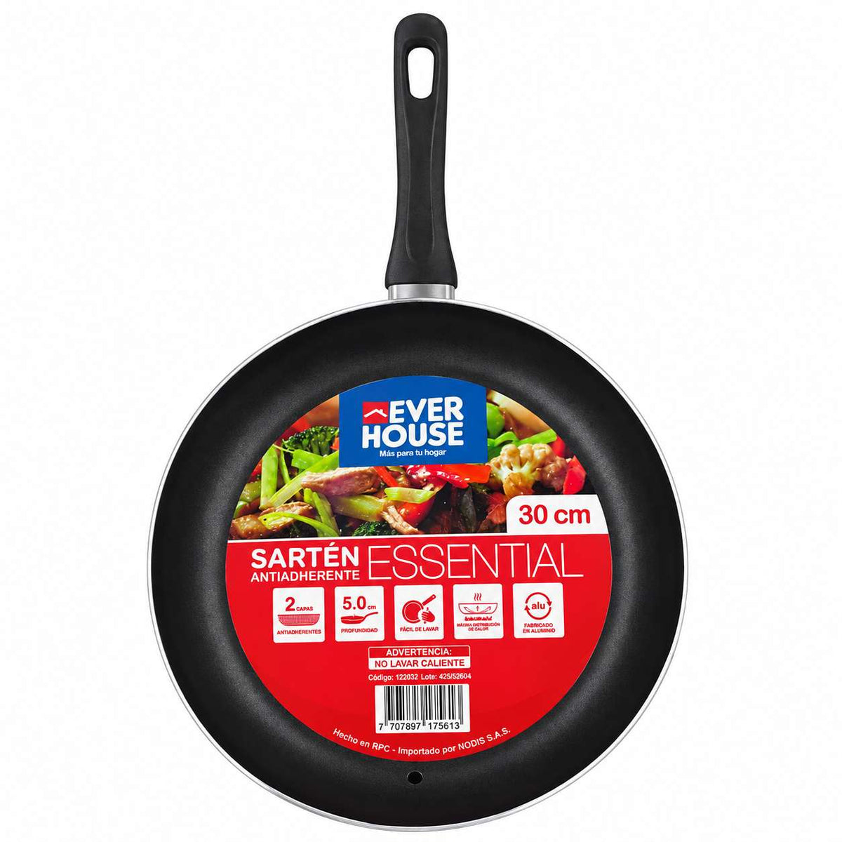 Sartén Everhouse Essential Antiadherente De 30 Cm