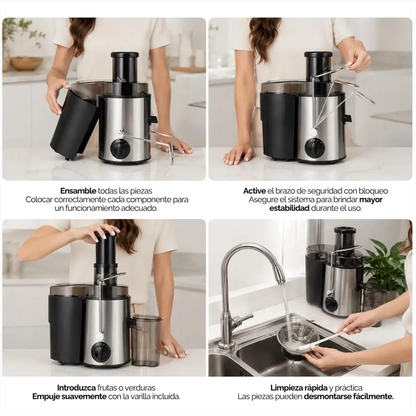 Extractor De Jugos Silver MM-A58 De 1.500 W Y 500 ml