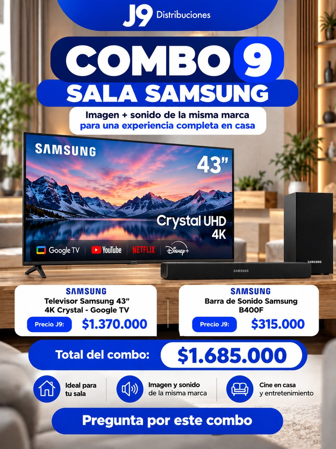 Combo 9 Sala Samsung