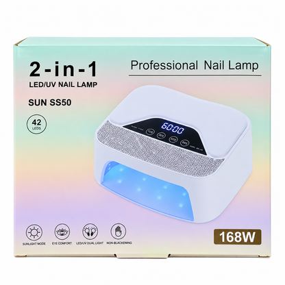 Lámpara UV LED Para Uñas SUN S50 De 168 W Con 42 Leds