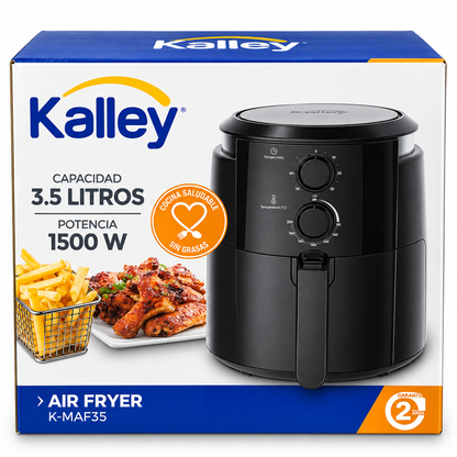 Freidora de Aire KALLEY K-MAF35 De 3.5 Litros Con 8 Programas