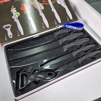 Set Cuchillos 6 Piezas Con Pelapapas 9200
