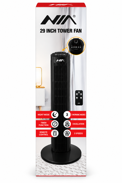 Ventilador De Torre NIA AN2903 - 29 Pulgadas Con Control
