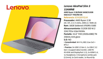 Computador Ideapad Slim 3 15Amn8