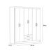 Closet Atenas 162x183x47 Cm Nogal 2 Cajones 6 Puertas Casa Bonita