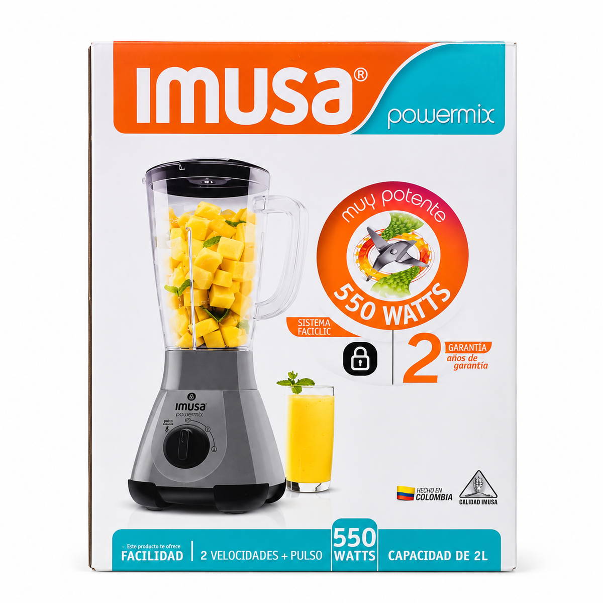Licuadora Imusa Powermix Vaso Acrílico