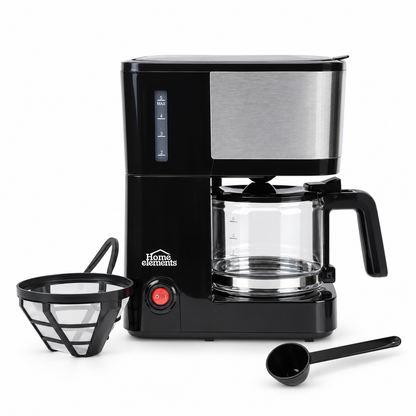 Cafetera Home Elements HECM-9420SS de 6 Tazas con Jarra de Vidrio