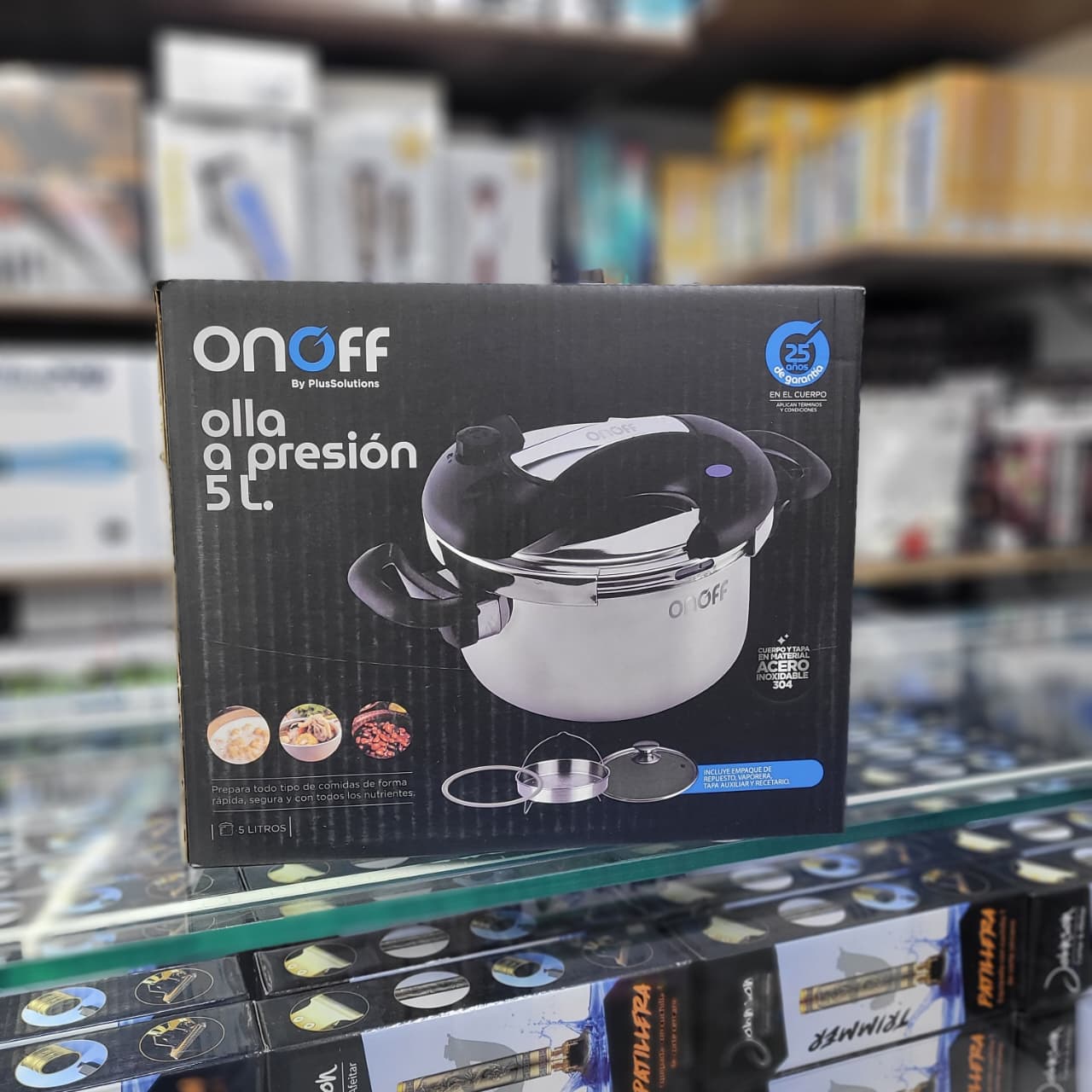 Olla A Presión OnOff 5 Litros - Cierre Hermético De Acero