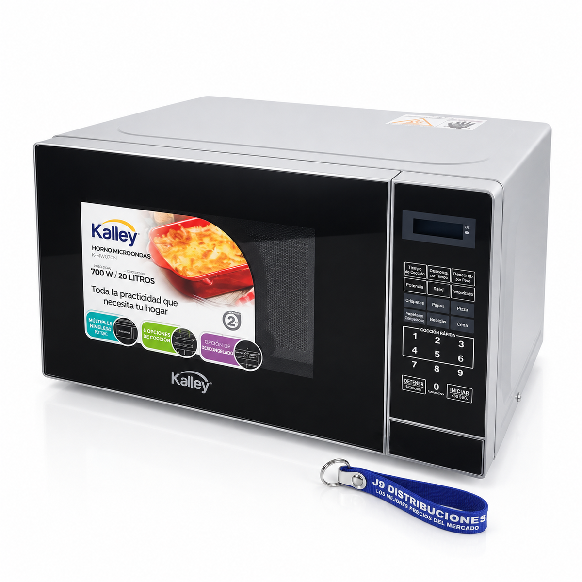 Horno Microondas KALLEY K-MW07BNG Negro De 20 Litros Y 700 W