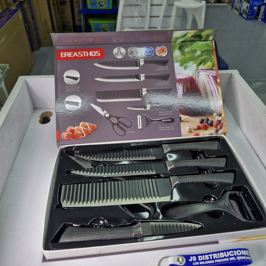 Set Cuchillos 6 Piezas Con Tijera 238a