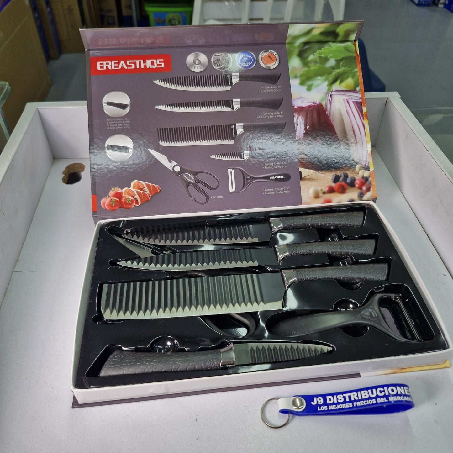 Set Cuchillos 6 Piezas Con Tijera 238a