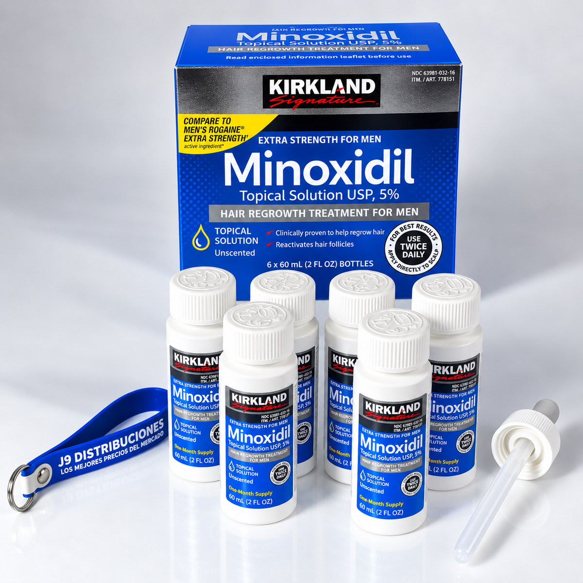 Minoxidil Kirkland Signature 5% Caja x 6 Frascos De 60 ml