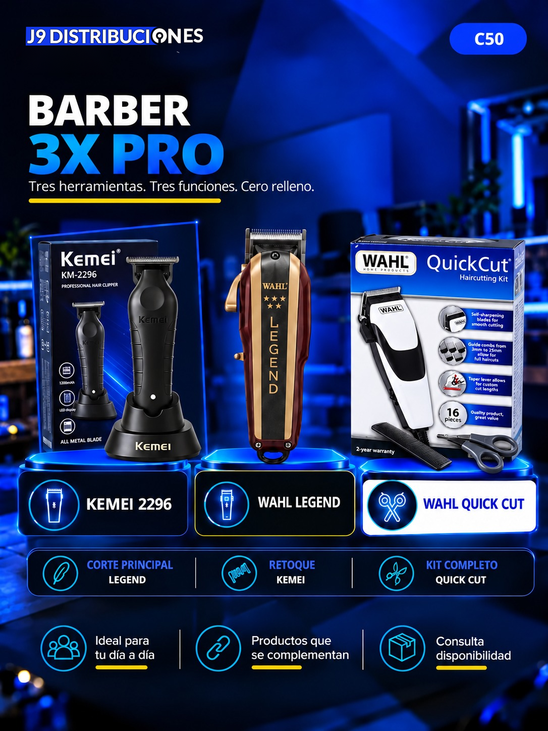 Combo Barber 3X PRO