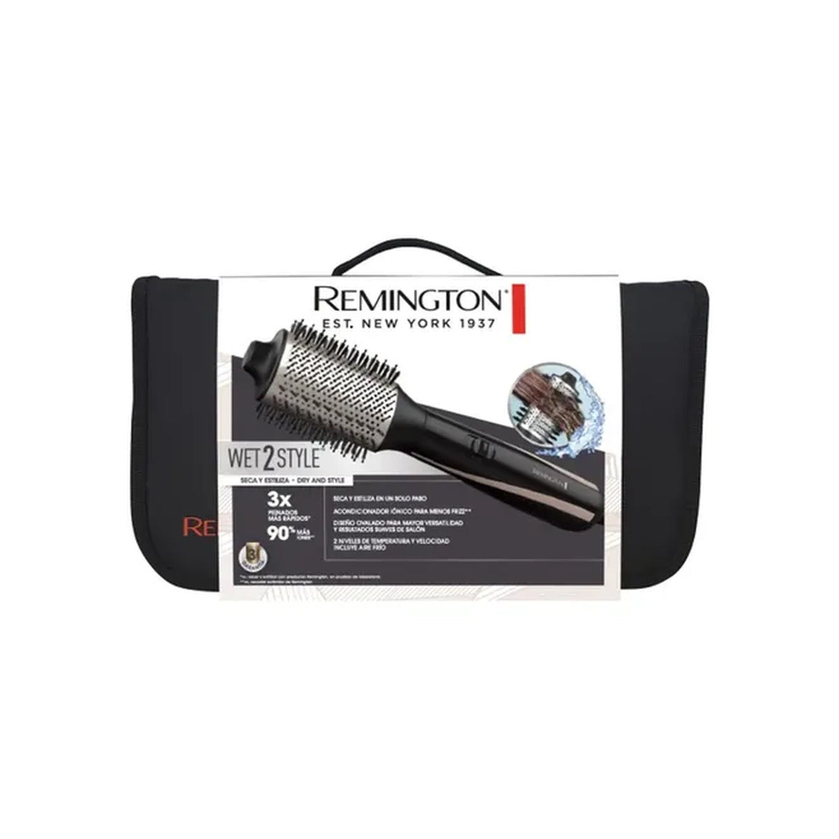 Cepillo Secador Remington Wet2Style AS21AO-110F 1200 W Con Maletín