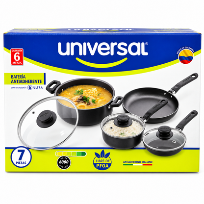 Juego De Ollas Universal 7 Piezas