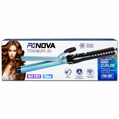 Pinza Rizadora ProNova PRO-1001 De 25 MM Para Cabello