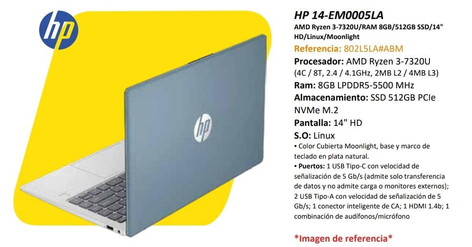 Computador Hp 14- Em005la
