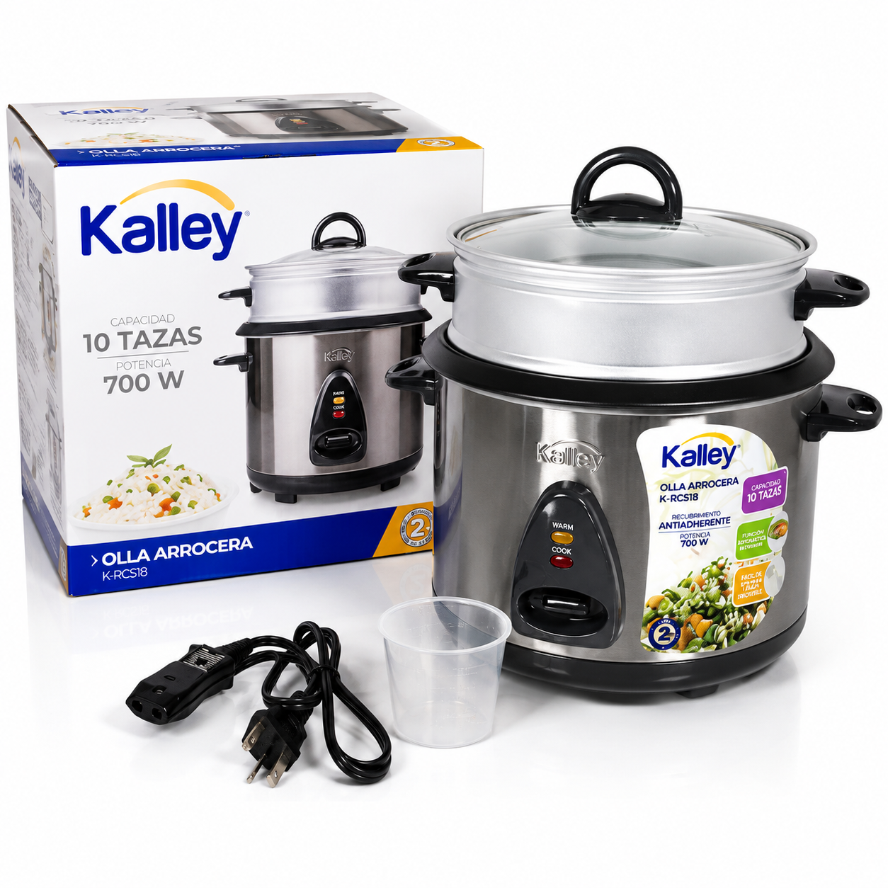 Arrocera Kalley 10 Tazas Acero