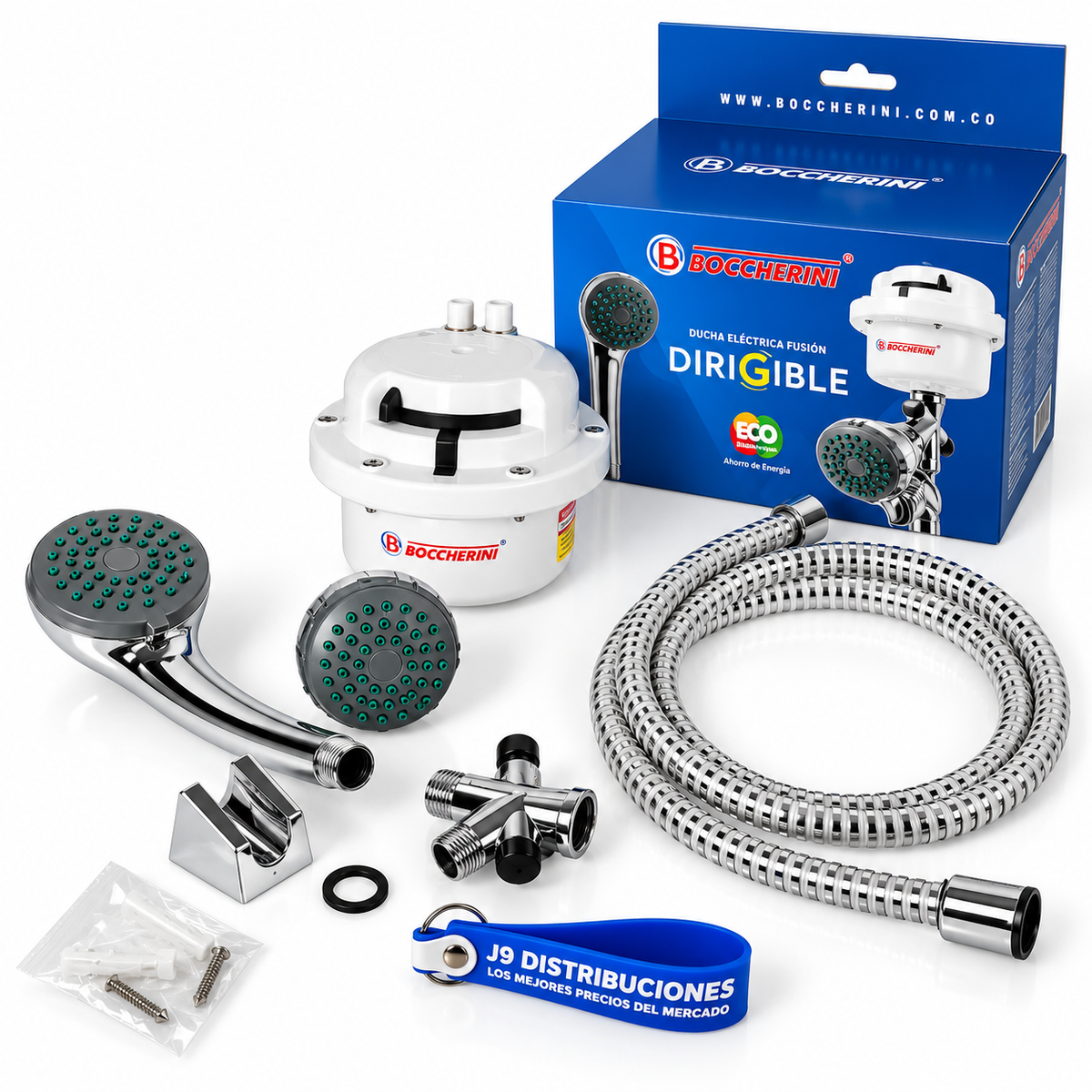 Ducha Eléctrica Boccherini 110 V Blanca Con Regadera