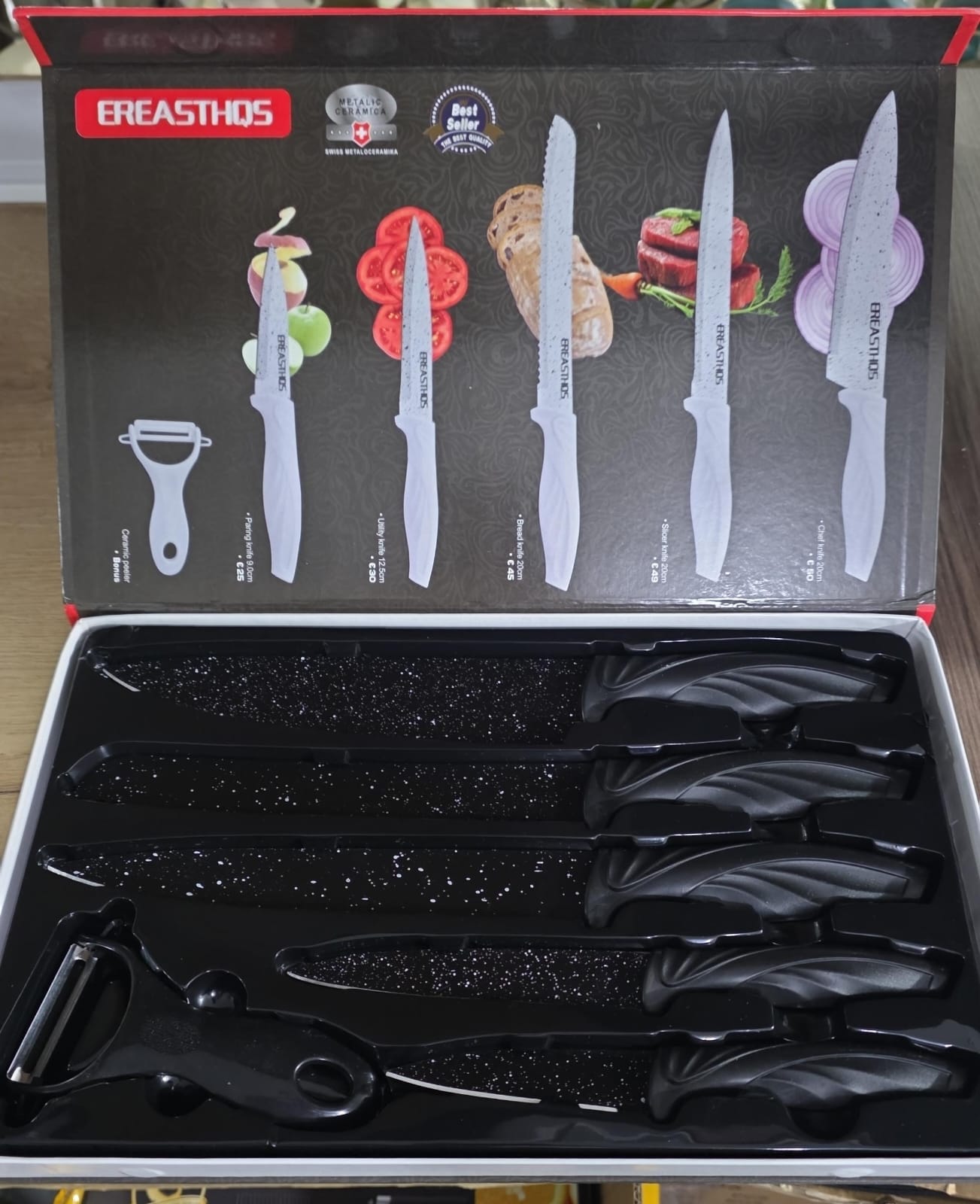 Set Cuchillos 6 Piezas Con Pelapapas 9200