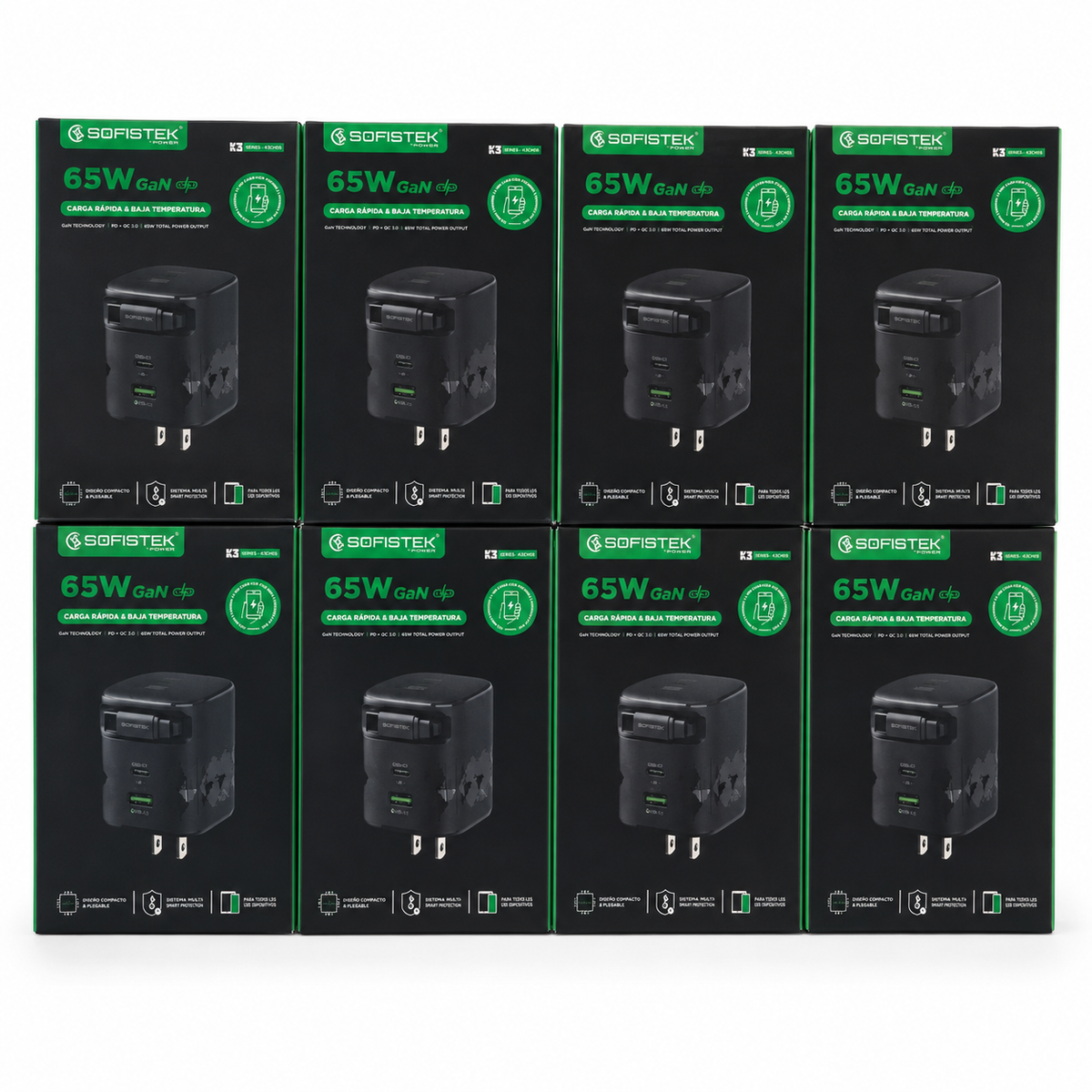 Cargador 65w Cable Retráctil