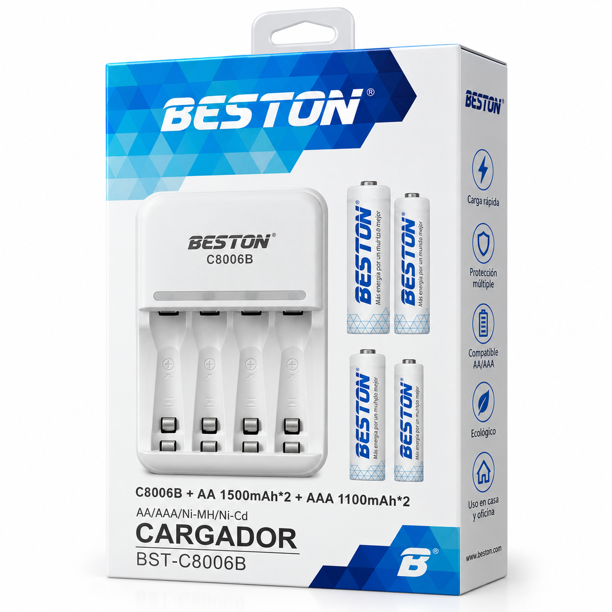 Cargador Con Pilas Aa Y Aaa