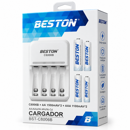 Cargador Con Pilas Aa Y Aaa