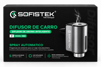Difusor De aroma Para Carro Con Cable De Carga Inteligente Sofistek M80