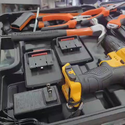 Taladro Inalámbrico 2 Baterías +  Kit De Herramientas