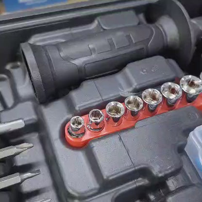 Taladro Kalley Percutor Con Kit Herramientas