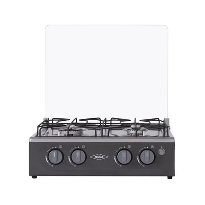 Sobremesa Haceb 4 Puestos Tapa Vidrio Encendido Eléctrico