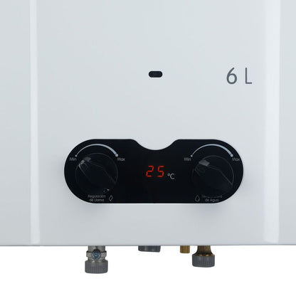 Calentador De Paso A Gas Natural 6 Litros Bambú