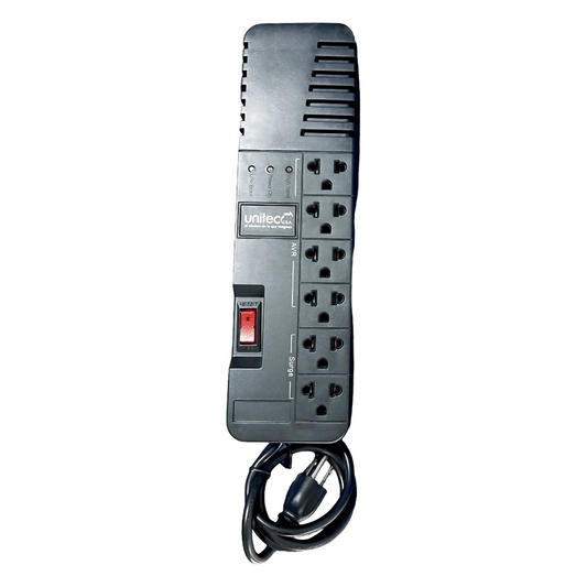 Regulador Unitec I-74 De 990 VA Con 4 Tomas Reguladas Y 2 Protegidas